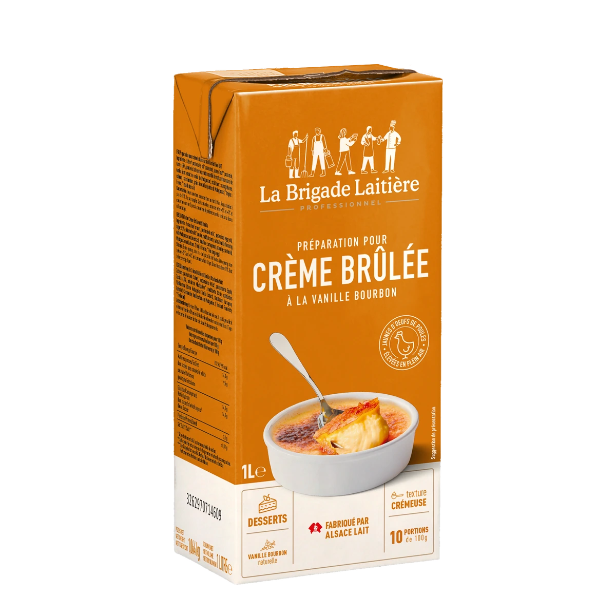 Crème-brûlée-Zubereitung mit Bourbon-Vanille von Alsace Lait
