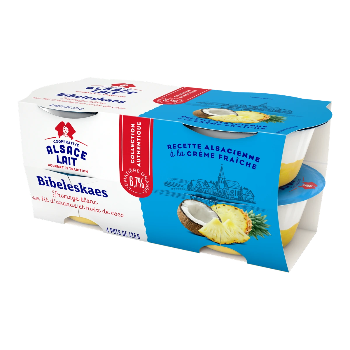 Bibeleskaes mit Ananas und Kokos von Alsace Lait
