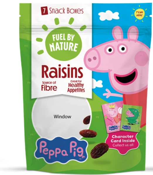 Peppa Pig Rosinen-Snackpack von Maxwell Foods